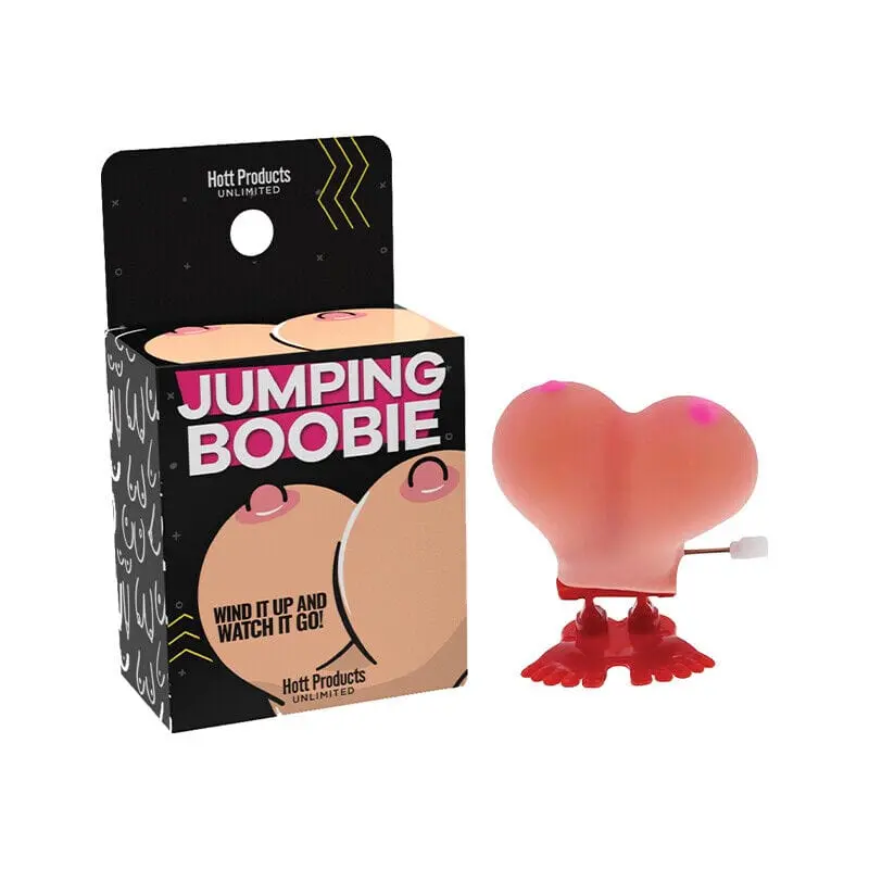 Hott Products Wind-Up Jumping Boobie Toy – Novelty Fun Gift (Beige) 1