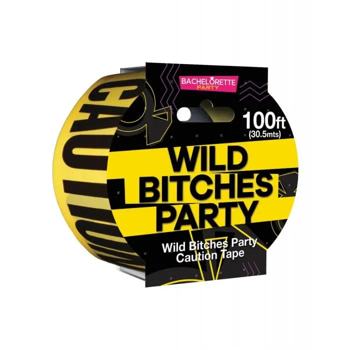 Hott Products Yellow 'Wild Bitches' Themed Party Caution Tape 1