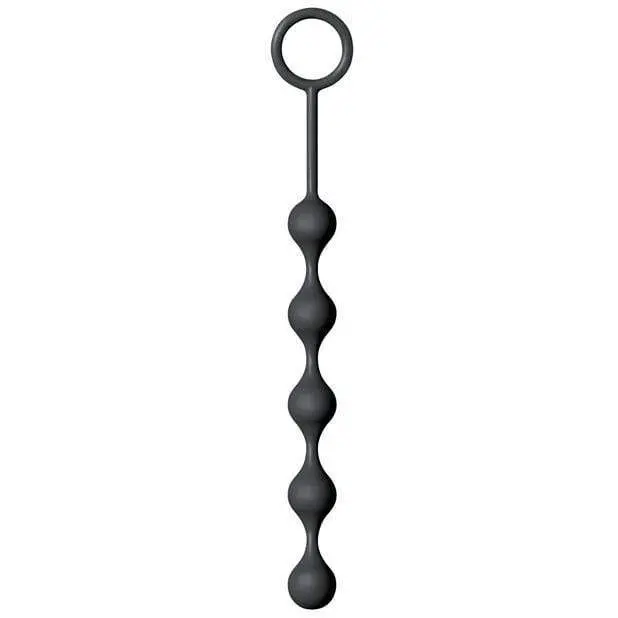 Icon Brands S-Drops Silicone Anal Beads – Sleek Black Design 1