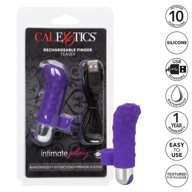Intimate Play Rechargeable Finger Teaser – Targeted Clitoral Massager (Purple) 1