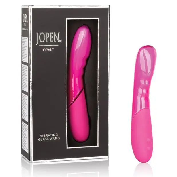 Jopen Opal Rechargeable Glass Wand Vibrator – Pink Tempered Design 1