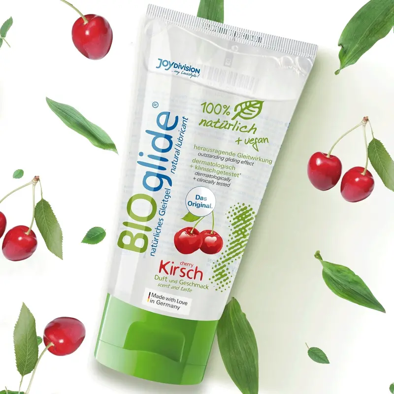 Joy Division Bioglide Cherry-Flavored Vegan Lubricant – Sweet, Edible & Water-Based 1