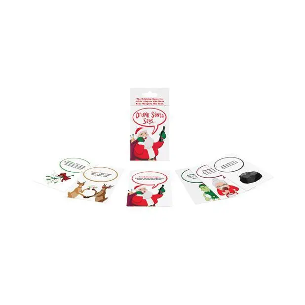 Kheper Games Drunk Santa Says Party Challenge Card Game – White Style 1