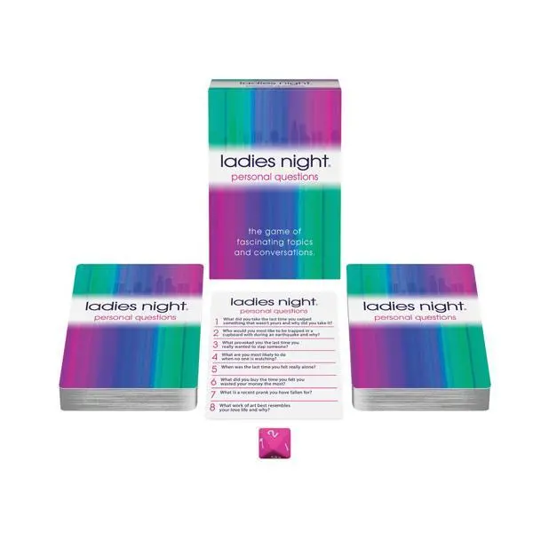 Kheper Games Ladies Night Personal Question Card Game – White Design 1