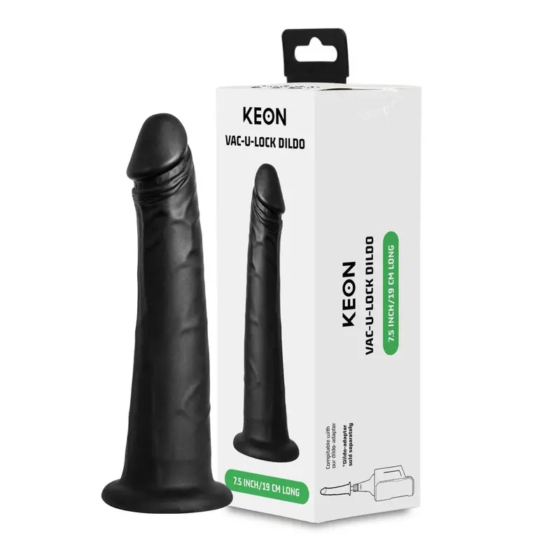 Kiiroo - Keon Vac U Lock Realistic Dildo 7.5" (Black) 1