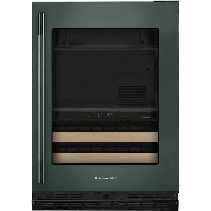 Kitchenaid 4.8 Cu. Ft. Beverage Cooler – Jet Black Stainless Steel Finish (Kubr524Sjp) 1