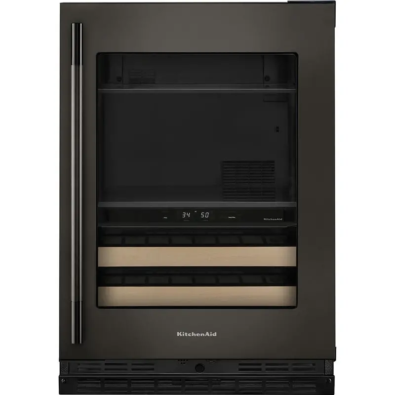 Kitchenaid 4.89 Cu. Ft. Two-Zone Built-In Beverage Cooler – Kubr524Sbe 1