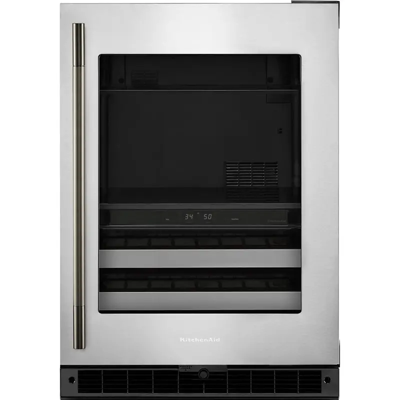 Kitchenaid 4.89 Cu. Ft. Two-Zone Undercounter Beverage Center – Kubr524Ssb 1