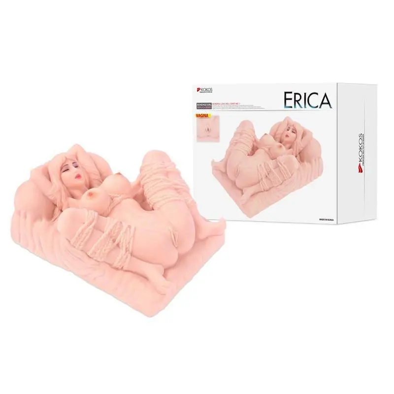 Kokos Erica Mini Doll Meiki – Pocket-Sized Vibrating Sleeve (Beige) 1