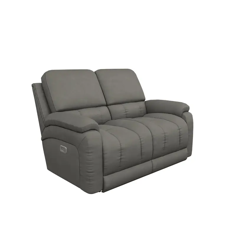 La-Z-Boy Greyson Power Reclining Loveseat – Blue Grey, With Headrest 1