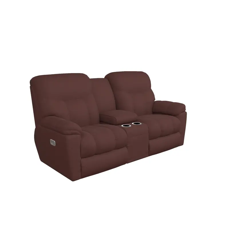 La-Z-Boy Morrison Power Reclining Loveseat – Burgundy, With Headrest & Console 1