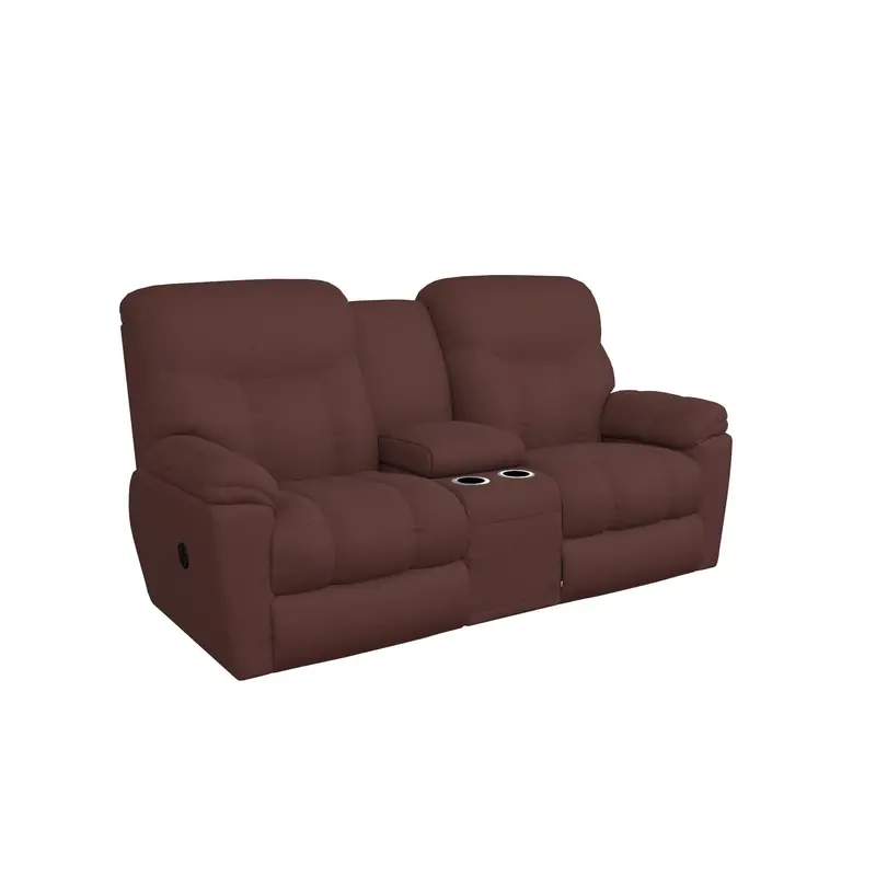 La-Z-Boy Morrison Reclining Loveseat With Console – Burgundy 1