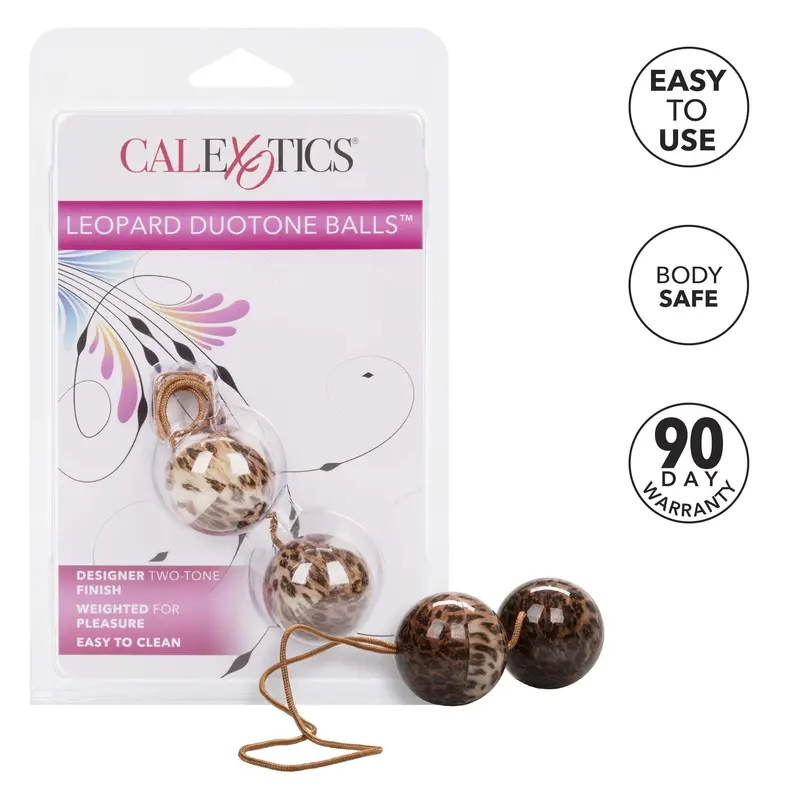Leopard-Print Weighted Kegel Balls – California Exotics Duotone Design 1