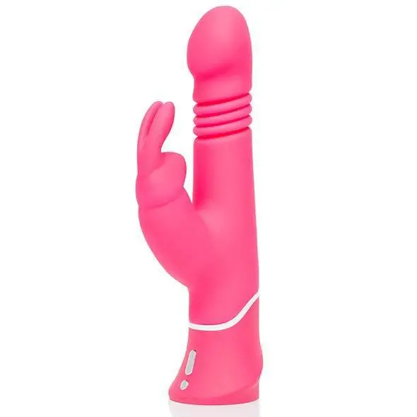 Love Honey Happy Rabbit Thrusting Vibrator – Realistic Pink G-Spot & Clitoral Massager 1