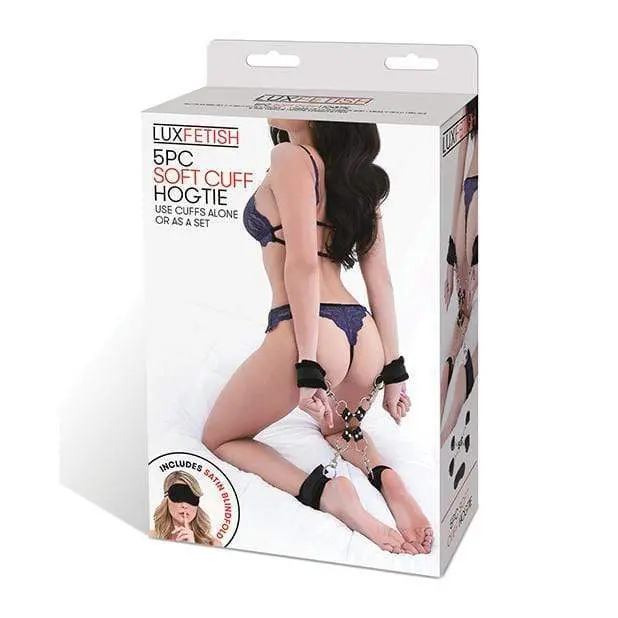 Lux Fetish 5-Piece Soft Cuff Hogtie Restraint Kit 1