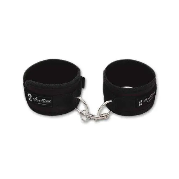 Lux Fetish Premium Black Love Cuffs – Adjustable Restraint Set 1
