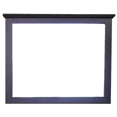 Mako Symphony Chocolate-Finish Wall Mirror With Wooden Frame 1
