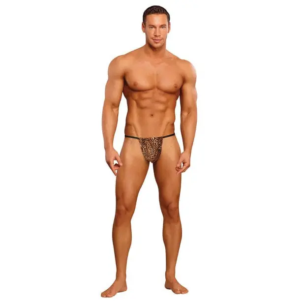 Male Power Animal Print Posing Thong – Leopard-Print Athletic Underwear 1