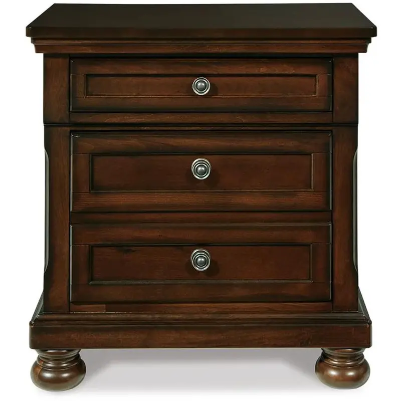 Millennium Porter 2-Drawer Nightstand – Contemporary Bedroom Side Table 1