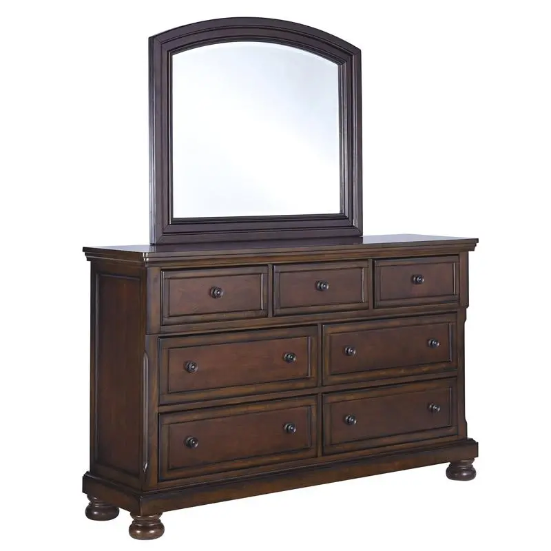 Millennium Porter B697-31 7-Drawer Dresser With Matching Wall Mirror 1