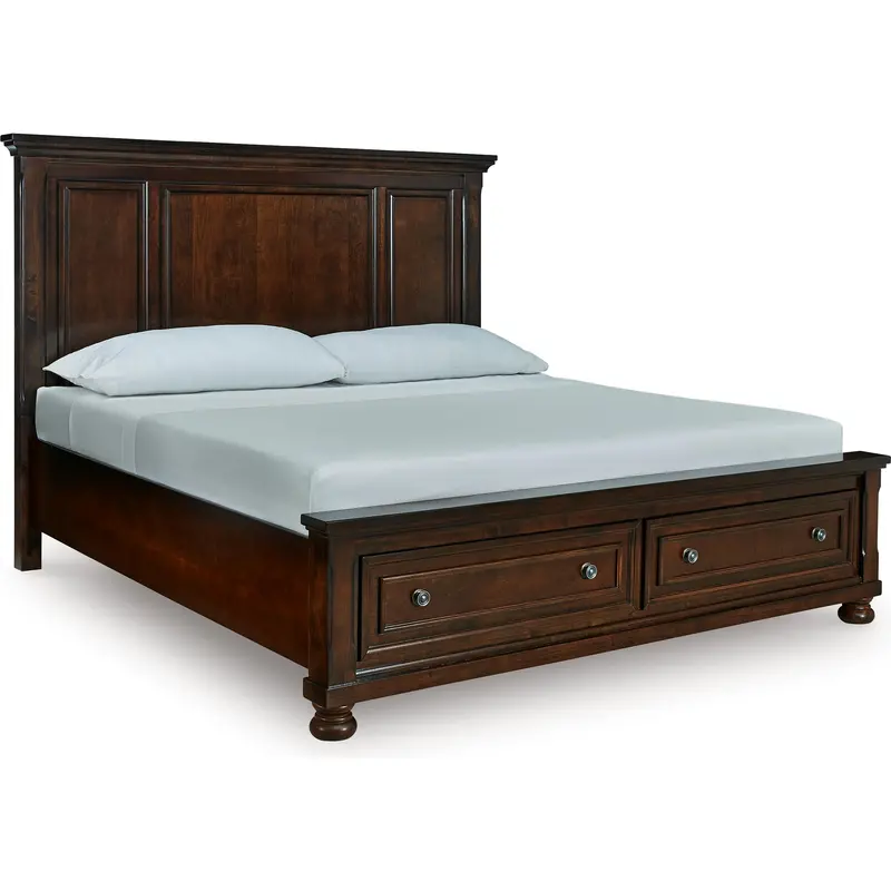 Millennium Porter King Panel Storage Bed – Classic Bedroom Furniture With Integrated Drawers 1