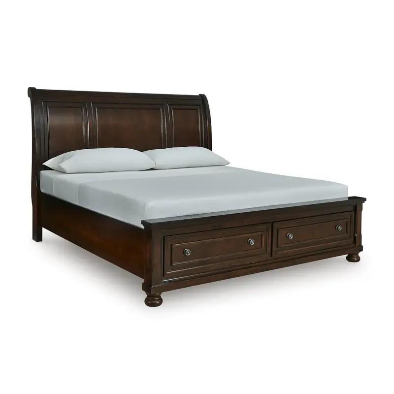 Millennium Porter King Sleigh Storage Bed – Ornate Wooden Bed Frame With Ample Storage Capacity 1