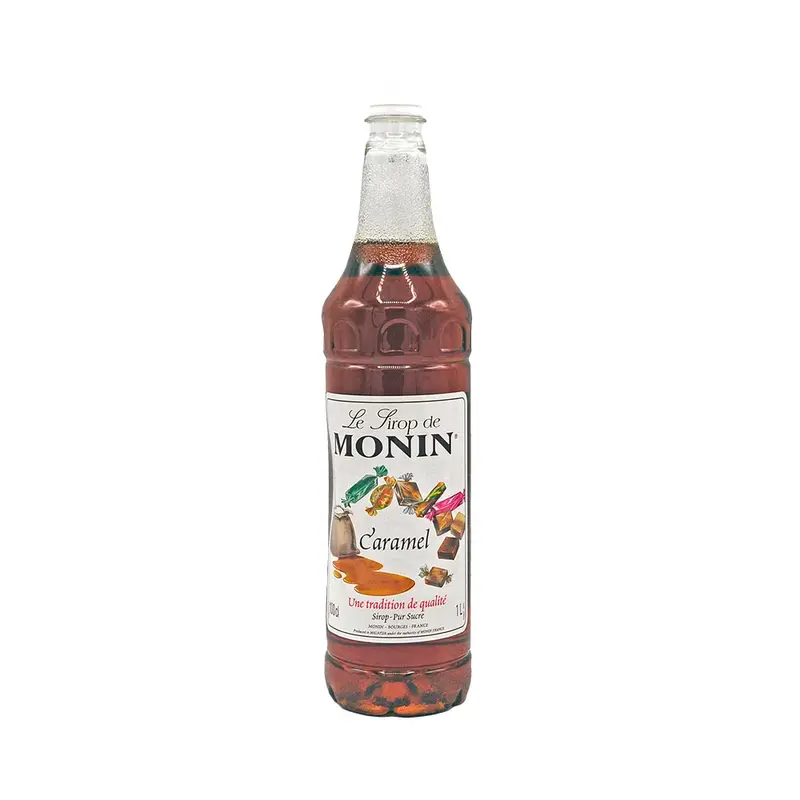 Monin Rich Caramel Syrup – 1L Plastic Bottle, Barista-Grade Flavor Concentrate 1
