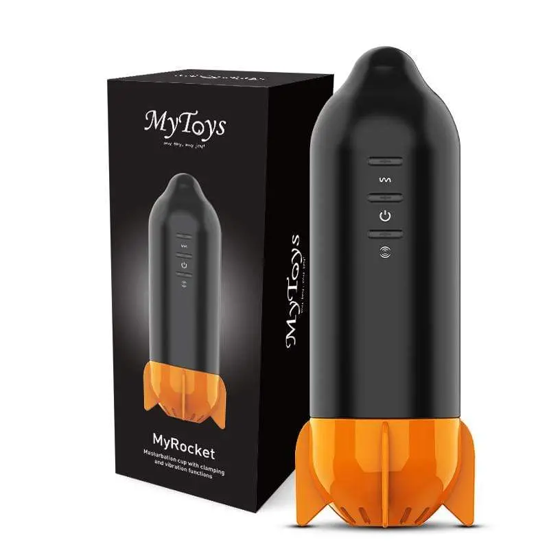 Mytoys Myrocket Clamping Vibrating Masturbation Sleeve – Black 1