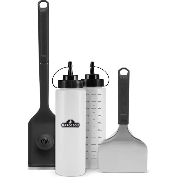 Napoleon 4-Piece Griddle Cleaning Kit – Scraper, Brush, Spatula & Pad Set (Gatl013) 1