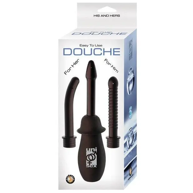Nasstoys His & Hers Easy-Use Anal Douche Kit – Black Compact Design 1
