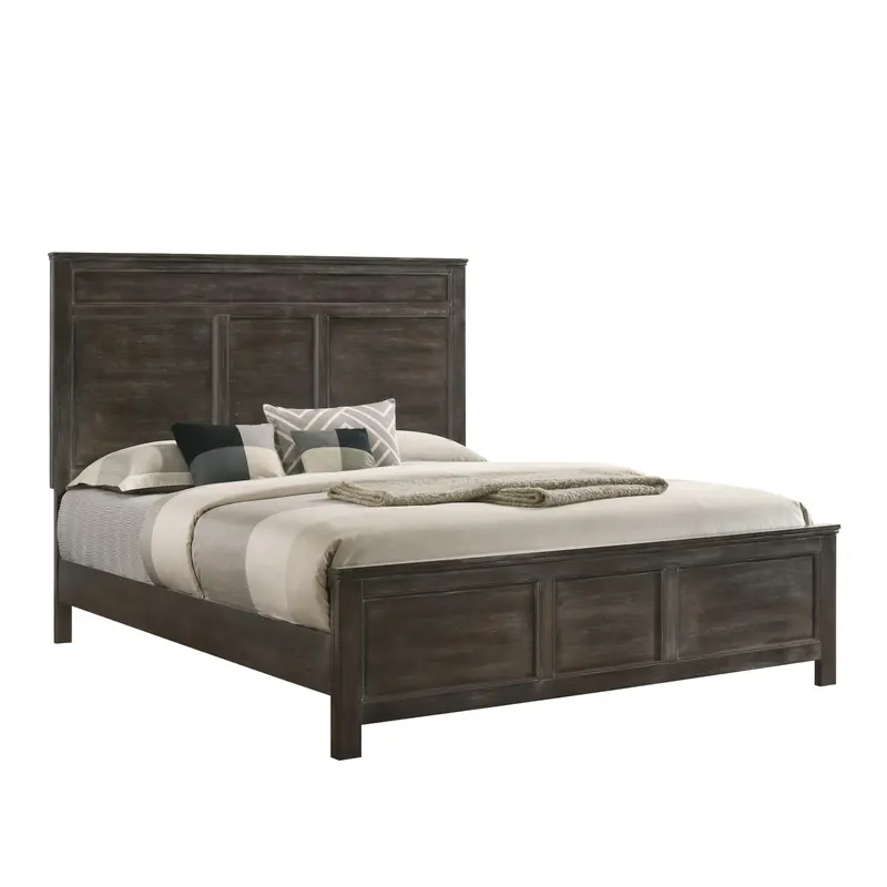 New Classic Andover B677B Full Panel Bed In Nutmeg Finish – Solid Wood Frame 1