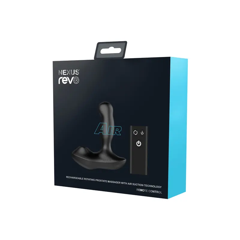 Nexus Reno Air – Rechargeable Rotating Prostate Massager With Air Suction (Black) 1