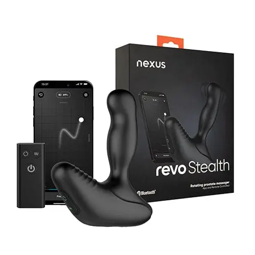 Nexus Revo Stealth Prostate Massager – Black App-Enabled Rotating Stimulation 1