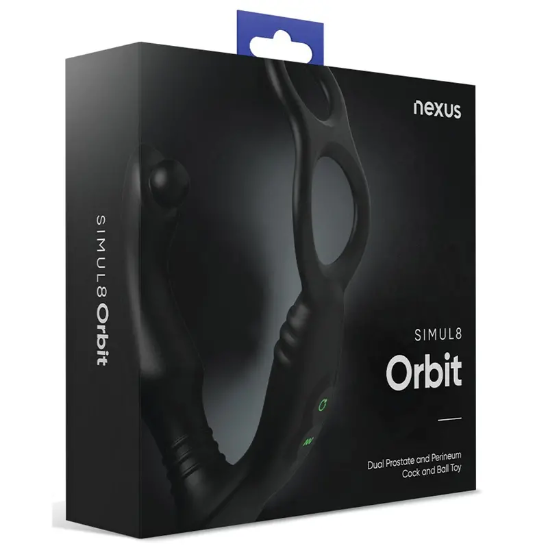 Nexus Simul8 Orbit Edition – Black Dual-Stimulating Cock, Ball & Prostate Toy 1