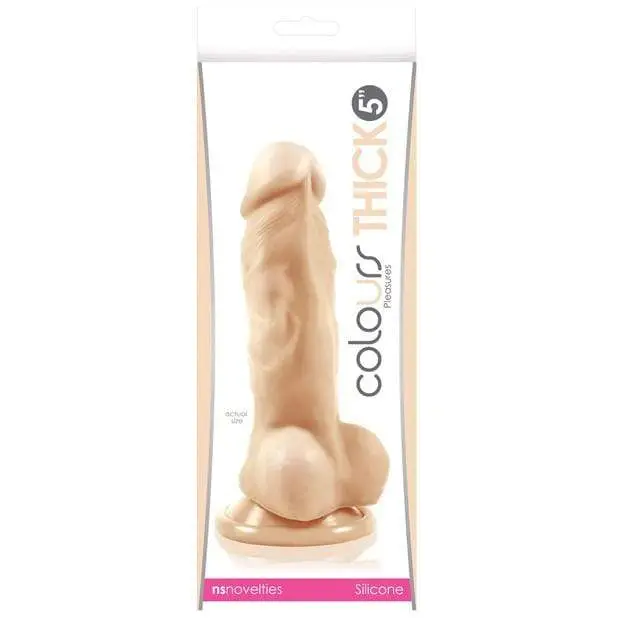Ns Novelties Colours Pleasures Realistic Silicone Dildo – Thick Shaft With Ball Base & Suction Cup 1