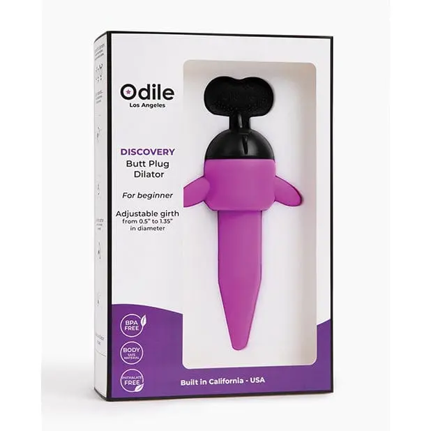 Odile Discovery Series Tapered Silicone Butt Plug – Purple 1