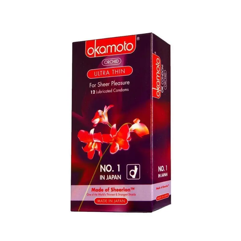 Okamoto Orchid Ultra-Thin Lubricated Condoms 1