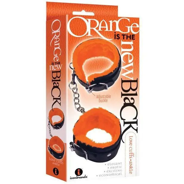 Orange Is The New Black Furry Love Adjustable Ankle Cuffs – Black By Icon Brands 1