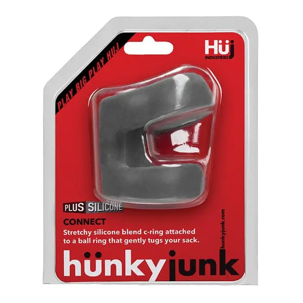 Oxballs Huj Hunky Junk Connectable Cock Ring With Ball Tugger – Stone Finish 1