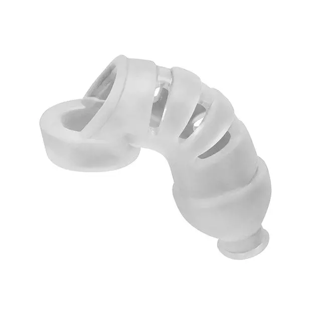 Oxballs Huj Hunky Junk Lockdown Chastity Cage – Translucent Ice-Tone Silicone 1