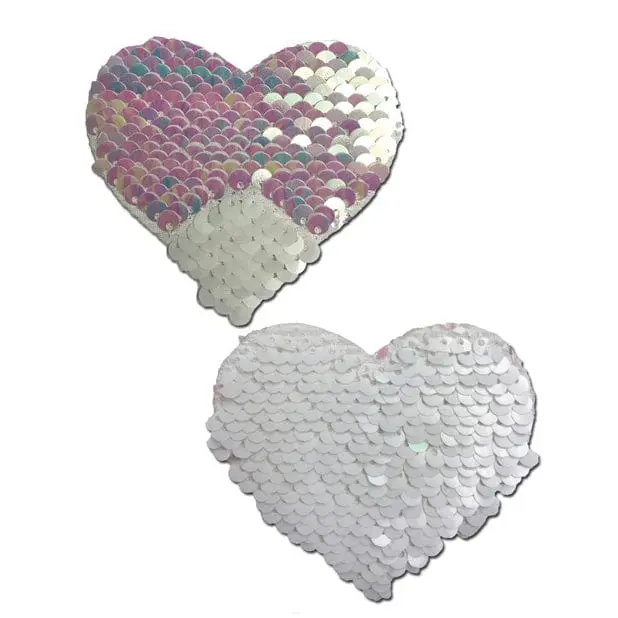 Pastease Premium Color-Shifting Heart Pasties – Flip Sequins 1
