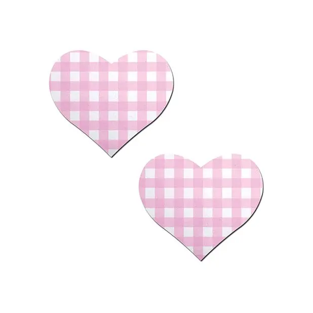 Pastease Premium Gingham Heart-Shaped Nipple Covers 1