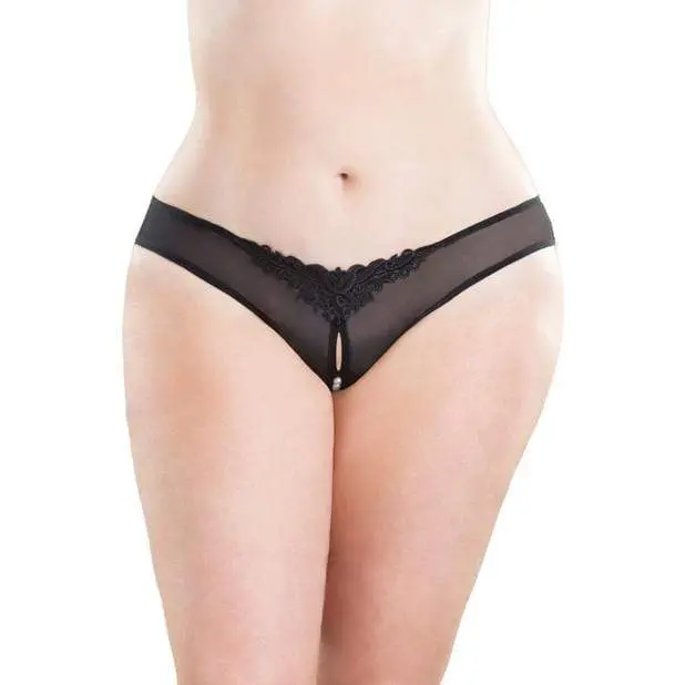 Pearl-Embellished Crotchless Thong – Oh La La Cheri 1