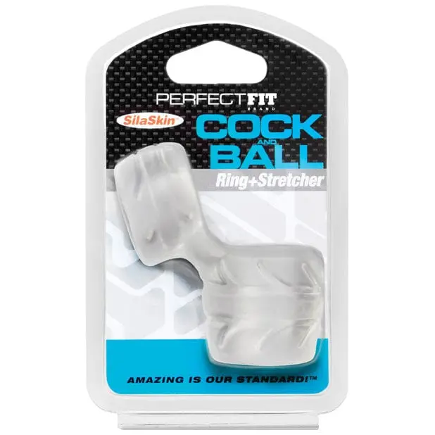 Perfect Fit Silaskin Cock & Ball Ring – Soft, Stretchy Silicone, White 1