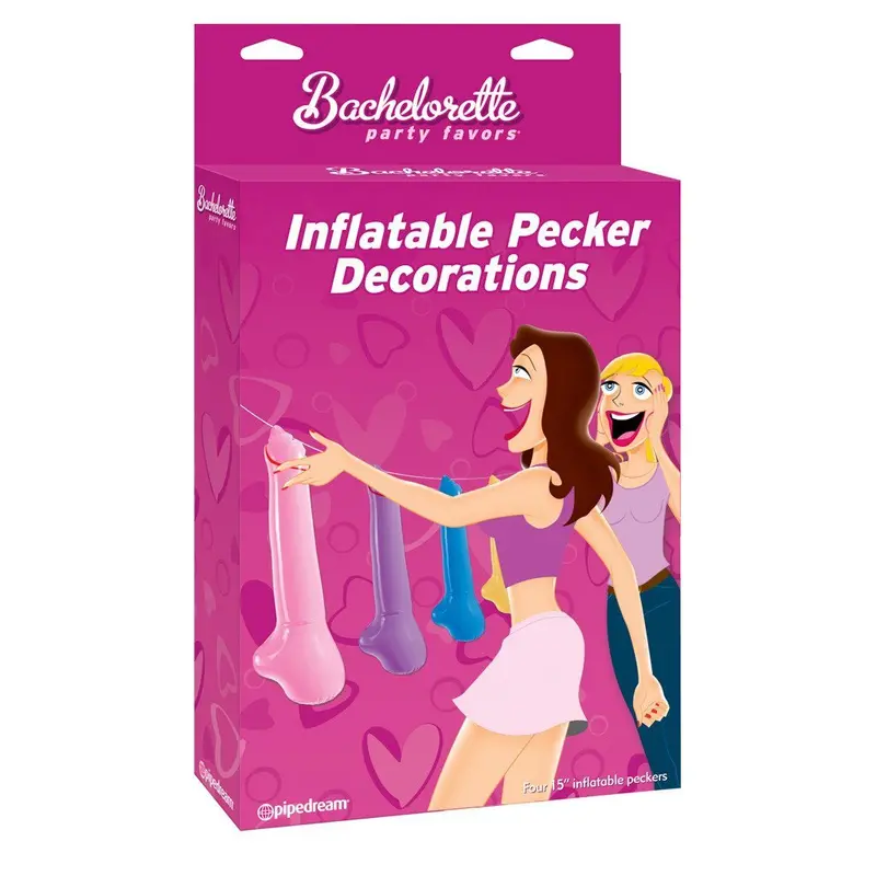 Pipedream Inflatable Pecker Decorations – Multi-Color Party Set 1