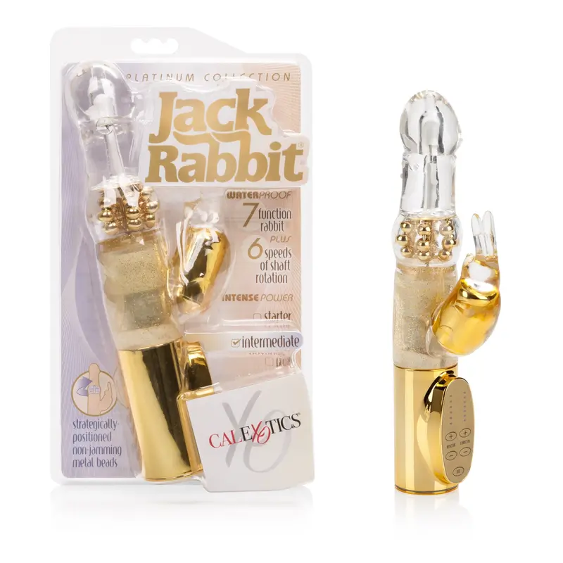 Platinum Collection Jack Rabbit Vibrator – Gold-Toned Intermediate G-Spot Model 1