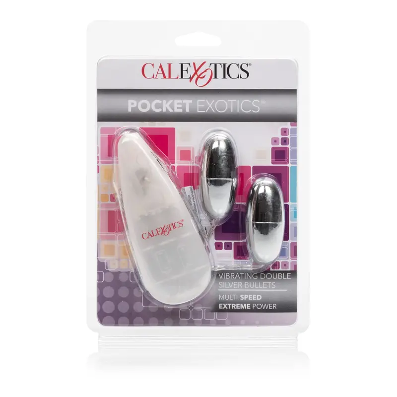Pocket Exotics Wired Remote Double Bullet Vibrator – Gold Accent 1