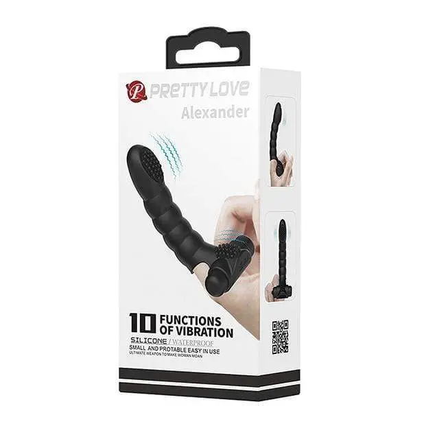Pretty Love Alexander Finger Vibrator – Compact Black Precision Stimulator 1