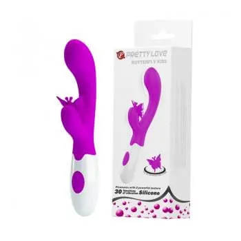 Pretty Love Butterfly Kiss Dual-Stimulation Rabbit Vibrator – Pink 1