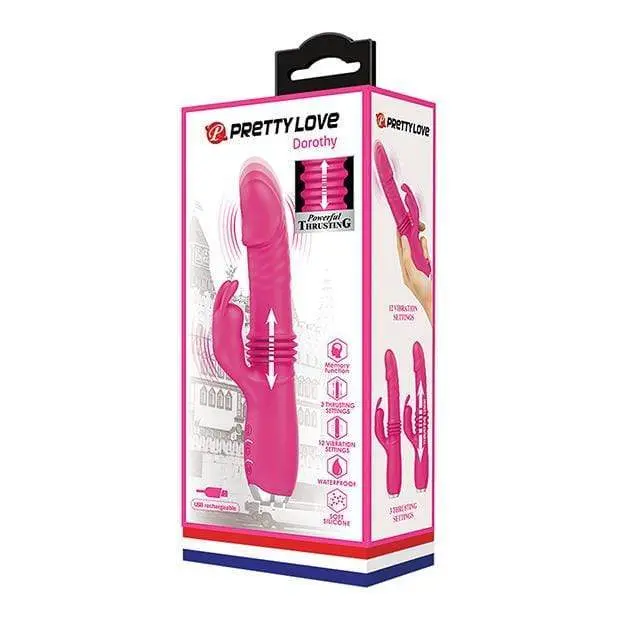 Pretty Love Dorothy Thrusting Rabbit Vibrator – Dual-Stimulation Pink Design 1